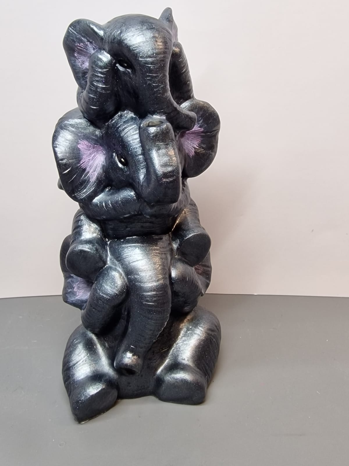 Stacked elephant sculpture