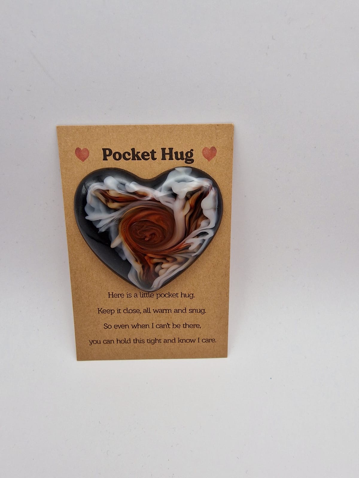 Brown swirl pocket hug