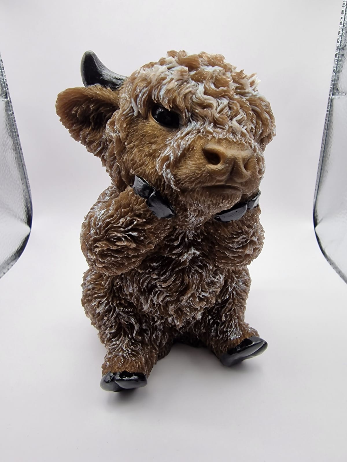 Highland cow figurine close-up