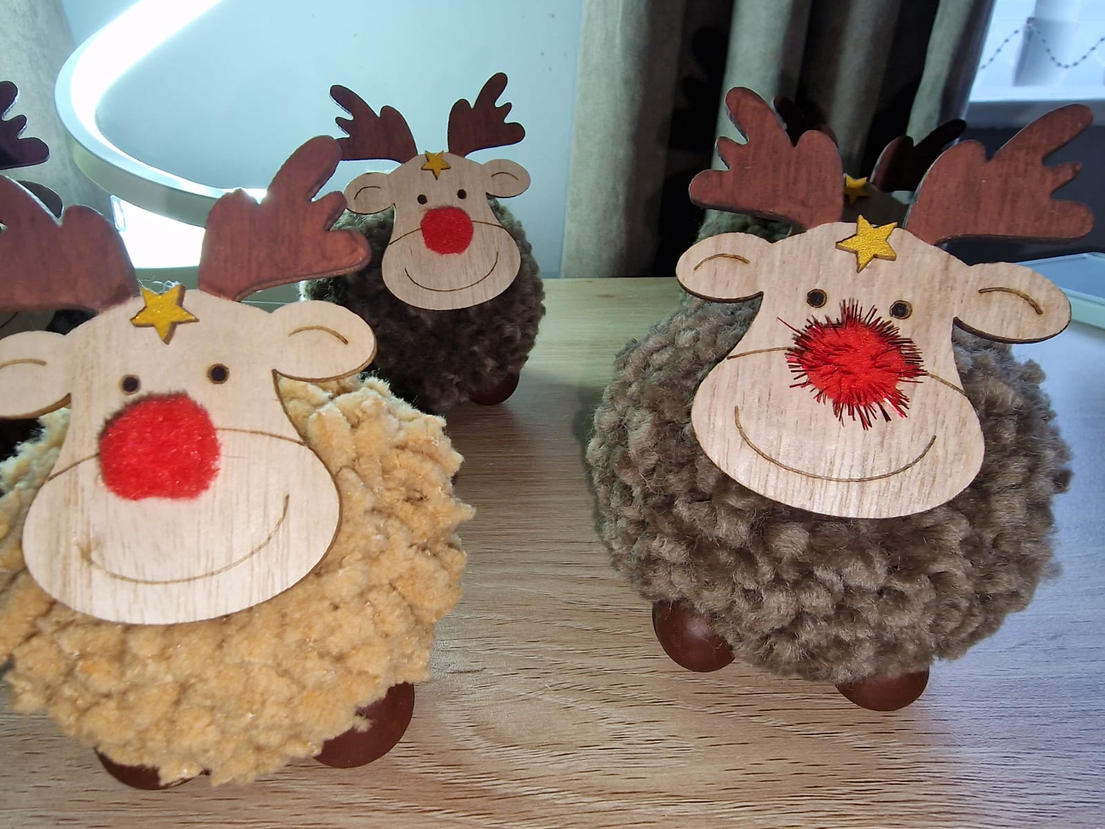 Handcrafted reindeer decorations