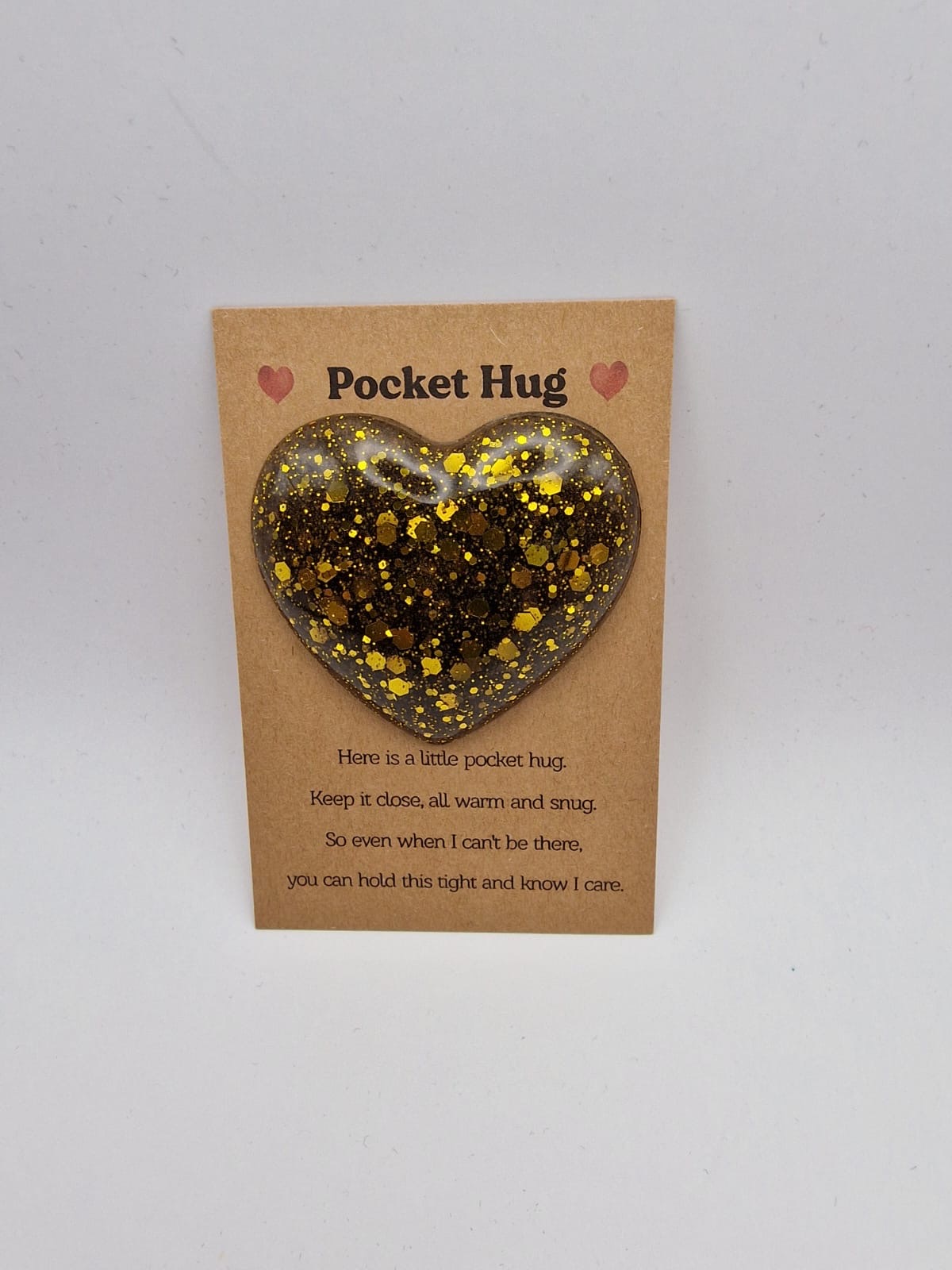Yellow sparkle pocket hug