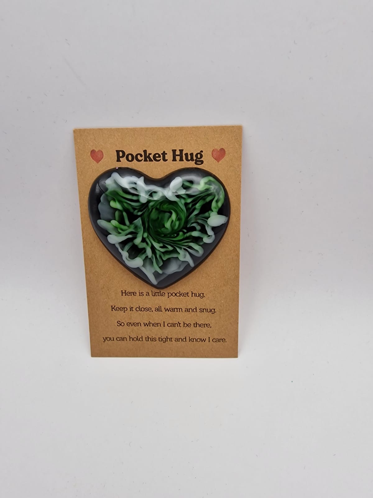 Green swirl pocket hug